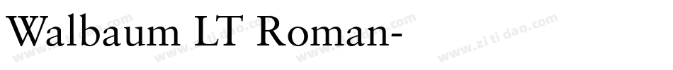 Walbaum LT Roman字体转换